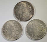 3 - 1921 MORGAN SILVER DOLLARS