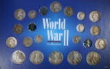 WWII BIG COLLECTION - 22 COINS MOSTLY SILVER