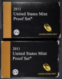 (2) 2011 U.S. MINT PROOF SETS