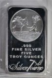 FIVE OUNCE .999 SILVER BAR SILVERTOWNE