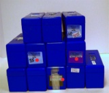 12-USED PCGS BLUE SLABBED COIN BOXES WITH LIDS
