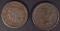 1844 FINE & 1853 VF LARGE CENTS