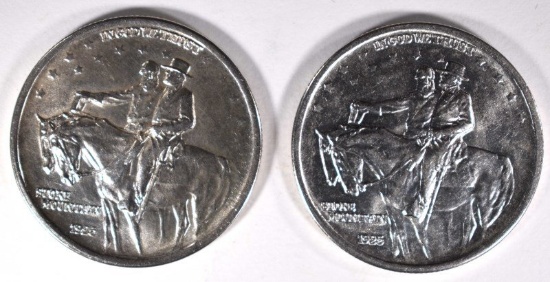 2- 1925 STONE MOUNTAIN HALF DOLLAR COMMEM BU