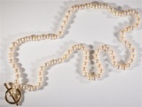 PEARL NECKLACE, 14kt GOLD TOGGLE CLASP