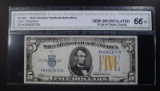 1934-A $5 SILVER CERTIFICATE CGA 66-OPQ