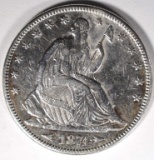 1874 ARROWS SEATED HALF DOLLAR, XF