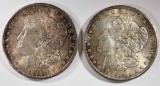 2 - 1898 O MORGAN DOLLARS UNC TONED