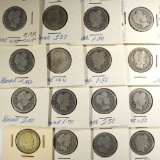 16 BARBER QUARTERS-VARIOUS DATES SOME BETTER