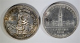 1939 & 1958 CANADIAN SILVER DOLLARS
