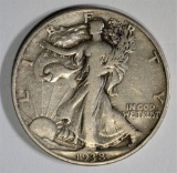 1938-D WALKING LIBERTY HALF DOLLAR XF