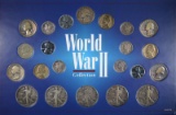 WWII BIG COLLECTION ( 22 COINS ) MOSTLY SILVER