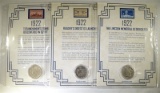 1922 P,D&S PEACE DOLLARS with STAMPS