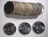 GEM BU ROLL OF 1959-D FRANKLIN HALF DOLLARS