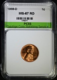 1958-D LINCOLN CENT, PCSS, SUPERB GEM BU RED