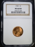 1930 LINCOLN CENT NGC MS-66 RD