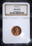 1936-S LINCOLN CENT NGC MS-66 RD
