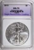 2013 AMERICAN SILVER EAGLE ENG PERFECT GEM BU