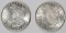 2 - CHOICE BU MORGAN DOLLARS; 1885 & 1886