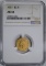 1927 $2.50 INDIAN GOLD NGC AU 58