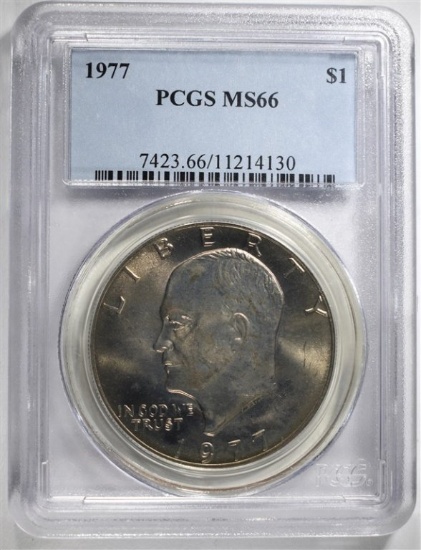 1977 EISENHOWER DOLLAR, PCGS MS-66