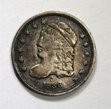 1836 CAPPED BUST HALF DIME, VF/XF