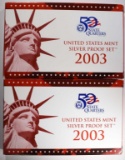 (2) 2003 Silver Proof Sets.