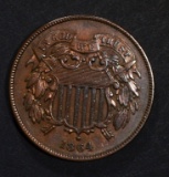 1864 TWO CENT PIECE, AU