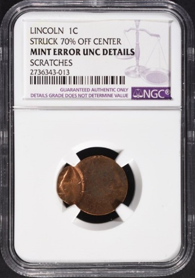 LINCOLN CENT MINT ERROR UNC DETAILS