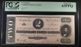 1864 $2 CONFEDERATE STATES OF AMERICA PCGS 63PPQ