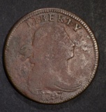 1797 DRAPED BUST LARGE CENT G/VG