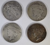 1926, 27, 27-S & 34-D CIRC PEACE DOLLARS