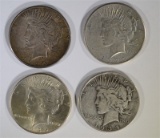 1934-D, 35, 26-S & 25 CIRC PEACE DOLLARS