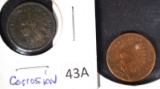 1869 & 1871 INDIAN HEAD CENTS G/VG