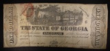 1863 STATE of GEORGIA ONE DOLLAR NOTE