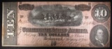 1864 CONFEDRATE STATES AMERICA TEN DOLLAR