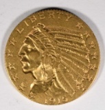 1915 $5 GOLD INDIAN AU