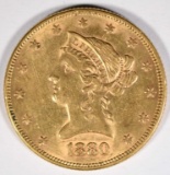 1880 $10 GOLD LIBERTY AU