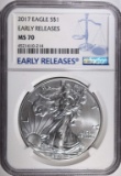 2017 AMERICAN SILVER EAGLE NGC MS70