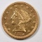 1882 $2.5 GOLD LIBERTY BU CLEANED.  4000 MINTED