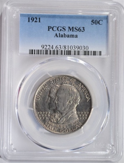 1921 ALABAMA COMMEMORATIVE HALF DOLLAR, PCGS MS-63