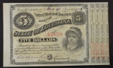 1875 FIVE DOLLARS BABY BOND  GEM CU