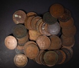 50-CANADA LARGE CENTS, VARIOUS DATES