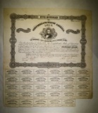 1861 CSA $500 BOND WITH 29 COUPONS, VF
