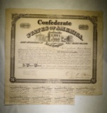 1863 $1000 CSA BOND WITH 7 COUPONS, VF