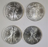 (4) 2012 Silver American Eagles
