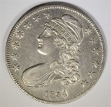 1834 BUST HALF DOLLAR AU/UNC