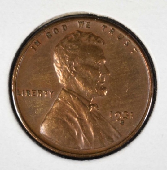 1931-S LINCOLN CENT  XF-AU