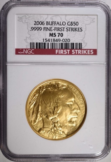 2006 GOLD $50.00 BUFFALO NGC MS 70