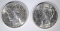 1922 & 23 PEACE DOLLARS CH BU