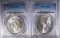 1922 & 1923 PEACE SILVER DOLLARS, PCGS-MS63